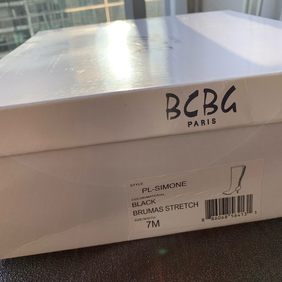 BCBG Tall Boots | Black Leather | size 7M - Picture 3 of 4